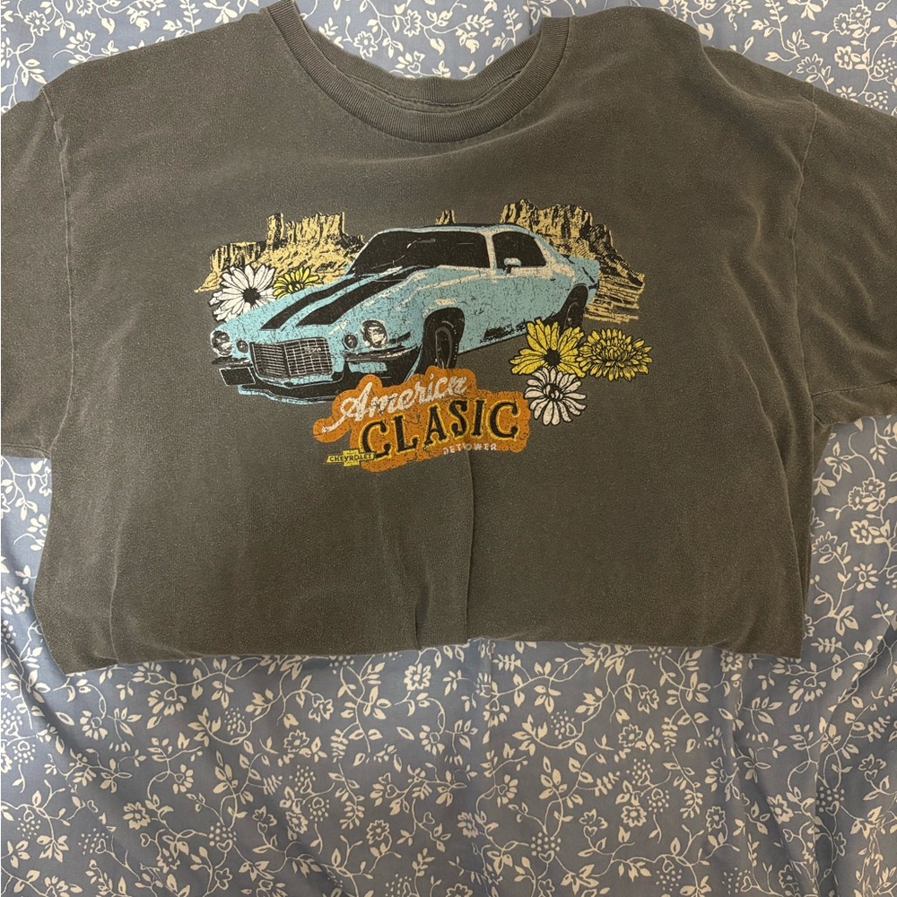 Classic Car Graphic T-Shirt - Gray